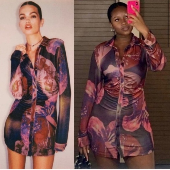 WITH JÉAN x Lord Newry Andy Dress Flamboyant Anthurium XXS NWT! - Picture 7 of 8